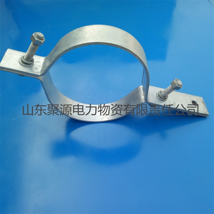 抱箍热镀锌扁铁抱箍单长尾双长尾杆用紧固抱箍图片