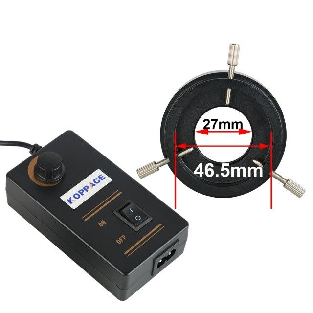 KP-WA27显微镜,LED,环形光源内螺纹27mm卡口直径46.5mm,40颗LED灯珠,适用于单目镜头图片