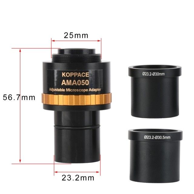 KP-AMA050 0.5X可调焦显微镜电子目,镜23.2mm至30mm和30.5mm接口图片