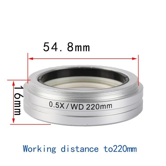 KP-0.5XWD 0.5X,立体显微镜辅助物镜,220mm工作距离,54.8mm接口尺寸,显微镜物镜图片