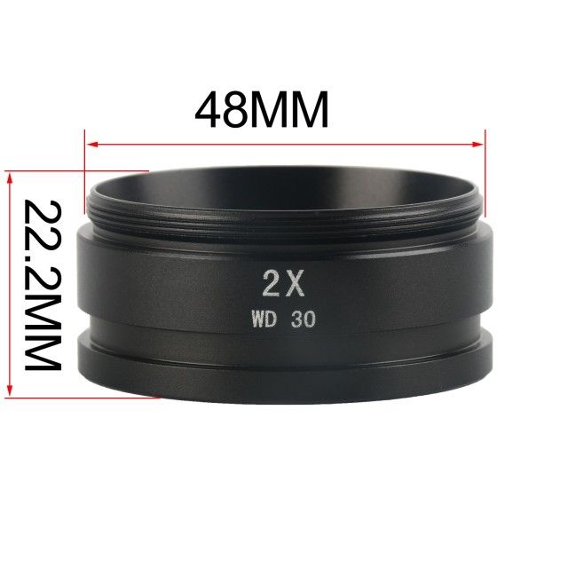 KP-2X 2X立体显微镜辅助镜头30mm工作距离48mm安装尺寸图片