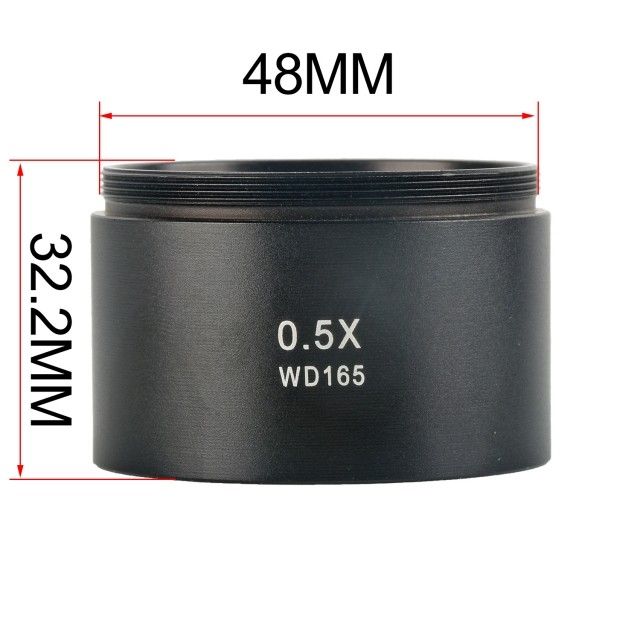 KP-0.5X 0.5X立体显微镜物镜,165mm工作距离48mm安装尺寸图片