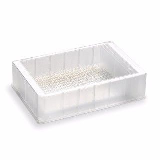 Reservoir, unique 5 cavity, polypropylene, 4 control wells 2.6 mL each, and 145 mL main well, 384 pyramid base geometries, 30.6 mm height, 25/pk图片