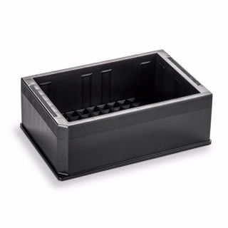 Reservoir, single cavity, black, polypropylene, 300 mL, 96 pyramids base geometry, 44 mm height, 25/pk图片