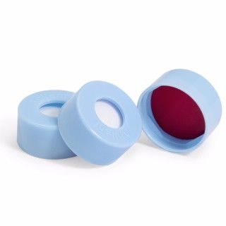 Cap, snap, blue, PTFE/silicone septa, 100/pk图片