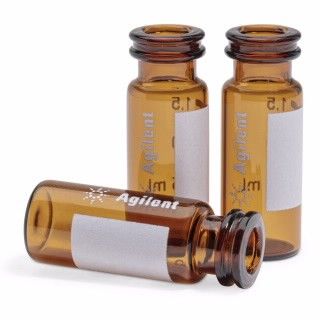 样品瓶,卡口,棕色,带书写签,2 mL,100/包图片