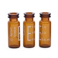 Vial, snap top, 2 mL, 11 mm, amber, 100/pk图片