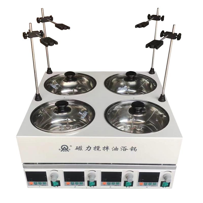 DF-4集热式磁力搅拌器, 4工位独立控温,防干烧/油浴/水浴图片