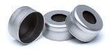 Cap, crimp, silver aluminum, certified, 11 mm, black FPM septa, 100/pk图片