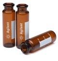 Vial, crimp top, headspace, amber, graduation marks and write-on spot, flat bottom, certified, 20 mL, 23 x 75 mm, 100/pk图片