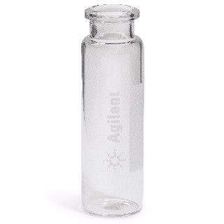 Vial, crimp top, headspace, clear, graduation marks and write-on spot, flat bottom, certified, 20 mL, 23 x 75 mm, 100/pk图片