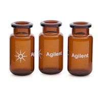 Vial, crimp top, headspace, amber, round bottom, certified, 10 mL, 23 x 46 mm, 100/pk图片