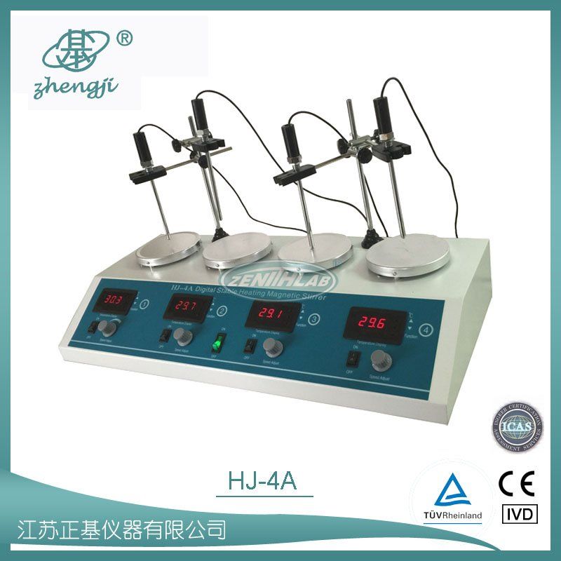 四联恒温磁力加热搅拌器HJ-4A图片