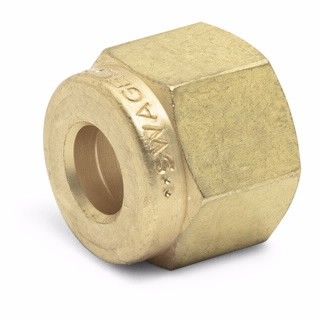 Nut, 1/4 in, brass, 10/pk图片
