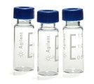 Vial pack, screw top, pre-assembled, certified, clear vials, blue caps, PTFE/red silicone septa, 2 mL, 100/pk图片