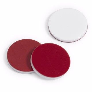Septa, for screw top caps, certified, PTFE/silicone, 100/pk图片