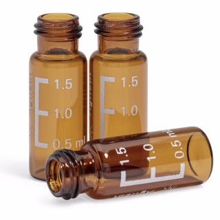 Vial, screw top, amber, certified, 2 mL, 100/pk图片