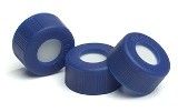 Cap, screw, blue, certified, preslit PTFE/silicone, 500/pk图片