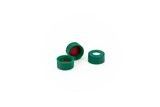 Cap, screw, green, PTFE/silicone septa, 100/pk图片