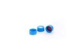 Cap, screw, blue, bonded PTFE/silicone septa, 100/pk. Cap size: 12 mm图片
