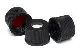 Cap, 8-425 screw, black, red PTFE/silicone septa, 100/pk图片