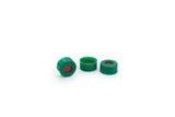 Cap, screw, green, PTFE/silicone/PTFE septa, 100/pk图片