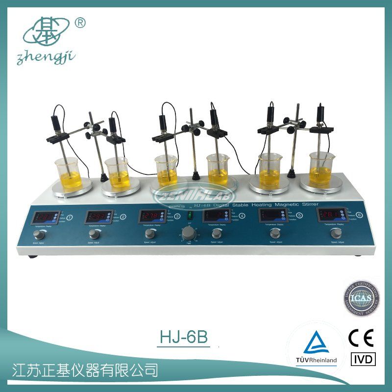 六联恒温磁力加热搅拌器HJ-6B图片