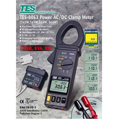 TES-3063 AC/DC 1000A功率钩表图片