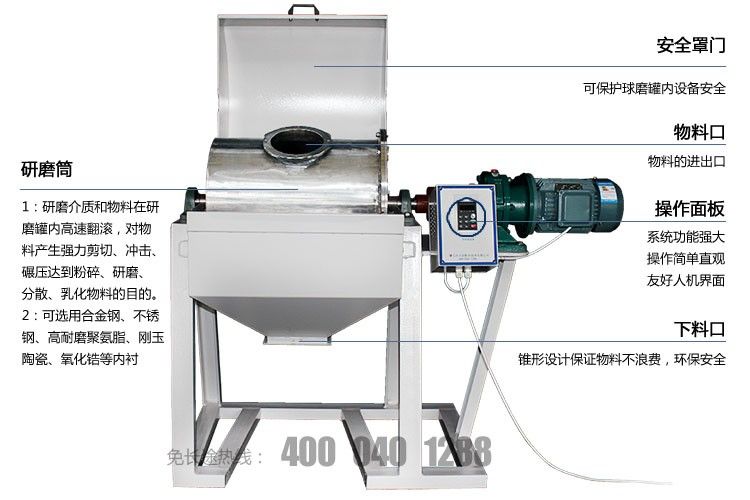 轻型滚筒式球磨机细节图 轻型滚筒式球磨机细节图