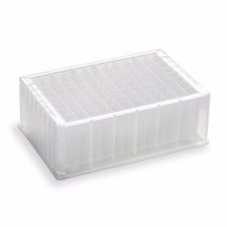 存储/反应微孔板,96孔,聚丙烯,2 mL/方形孔,金字塔形底部,44 mm高,经辐射灭菌,25/包图片