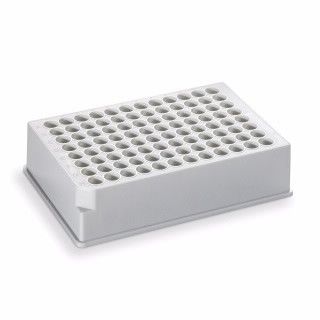 存储/反应微孔板,96孔,聚丙烯,1 mL/圆形孔,圆底,高32 mm,白色,25/包图片