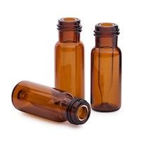 Vial, screw top, amber, 300µL fixed insert, 100/pk图片
