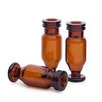 Vial, amber, high recovery, crimp/snap, wine-glass shape, 15µL reservoir, 100/pk图片