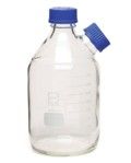 Solvent bottle (GL45) clear, 2 L, 2 inlets, with cap图片