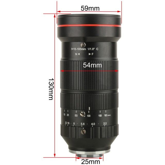 KP-15185MM 800万像素15-185mm手动变焦工业检测镜头图片