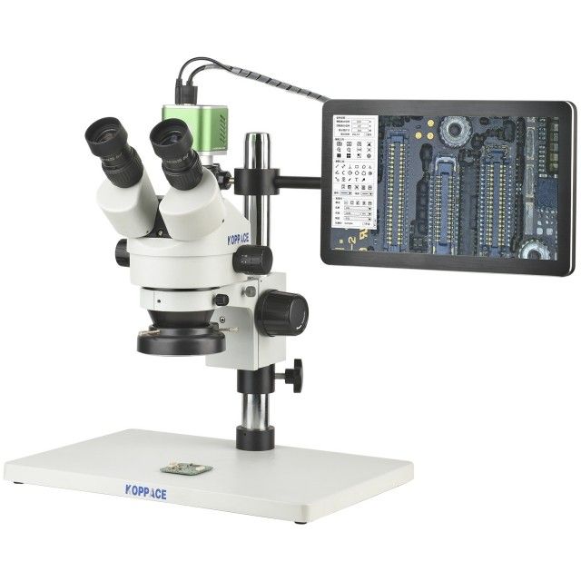 KP-3609B133 3.5X-180X三目立体电子显微镜图片