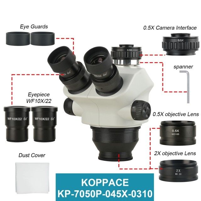 KP-7050P-045X-0310 3.5X-100X三目立体显微镜镜头图片